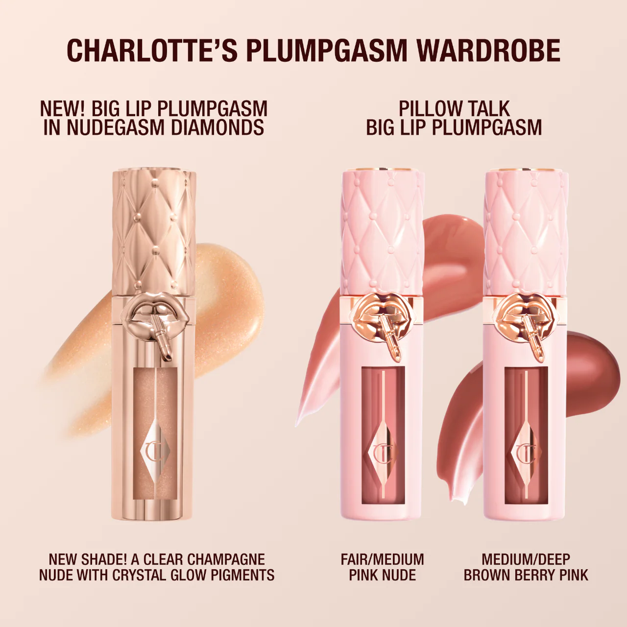 CHARLOTTE TILBURY PLUMPGASM NUDEGASM DIAMONDS