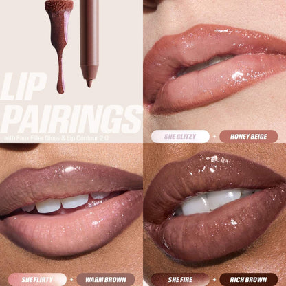 HUDA BEAUTY FAUX FILLER SHINY LIP GLOSS