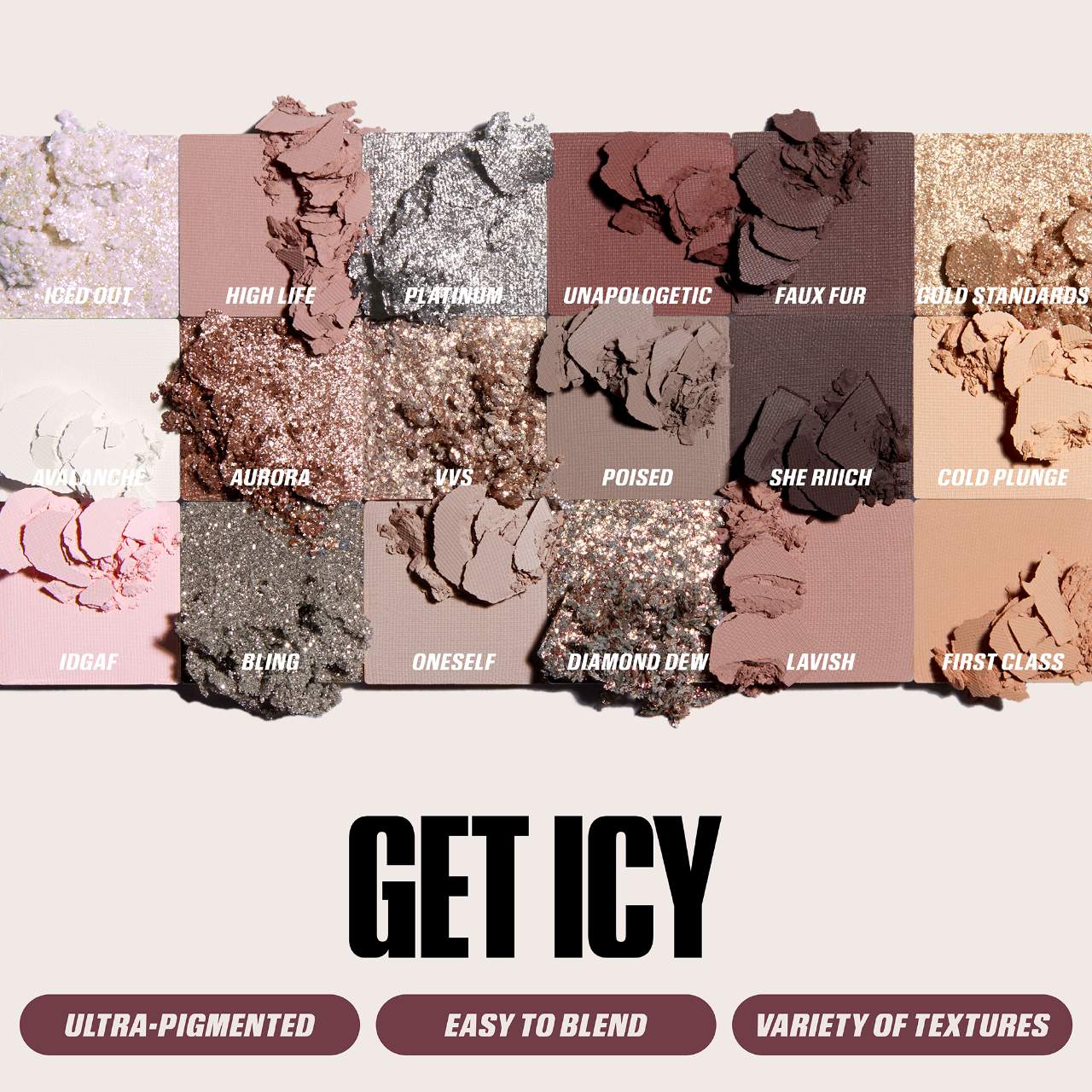 HUDA BEAUTY ICY NUDE EYESHADOW PALETTE