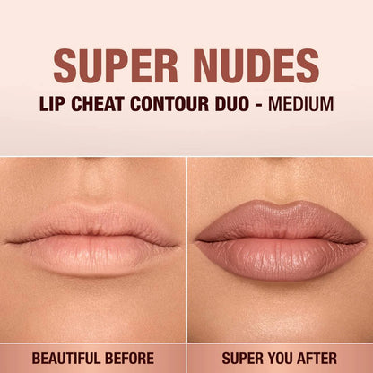 CHARLOTTE TILBURY SUPER NUDES LIP CHEAT DUO LIP LINER
