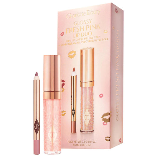 CHARLOTTE TILBURY MINI FRESH PINK GLOSSY LIP DUO